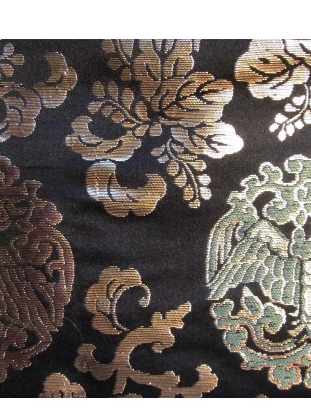 ⭐️🎩Ralph Lauren Black Label Black Pencil Skirt with Gold Medallion Brocade - Picture 4 of 8